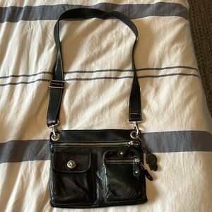 Roots Genuine Leather Cross Body Purse